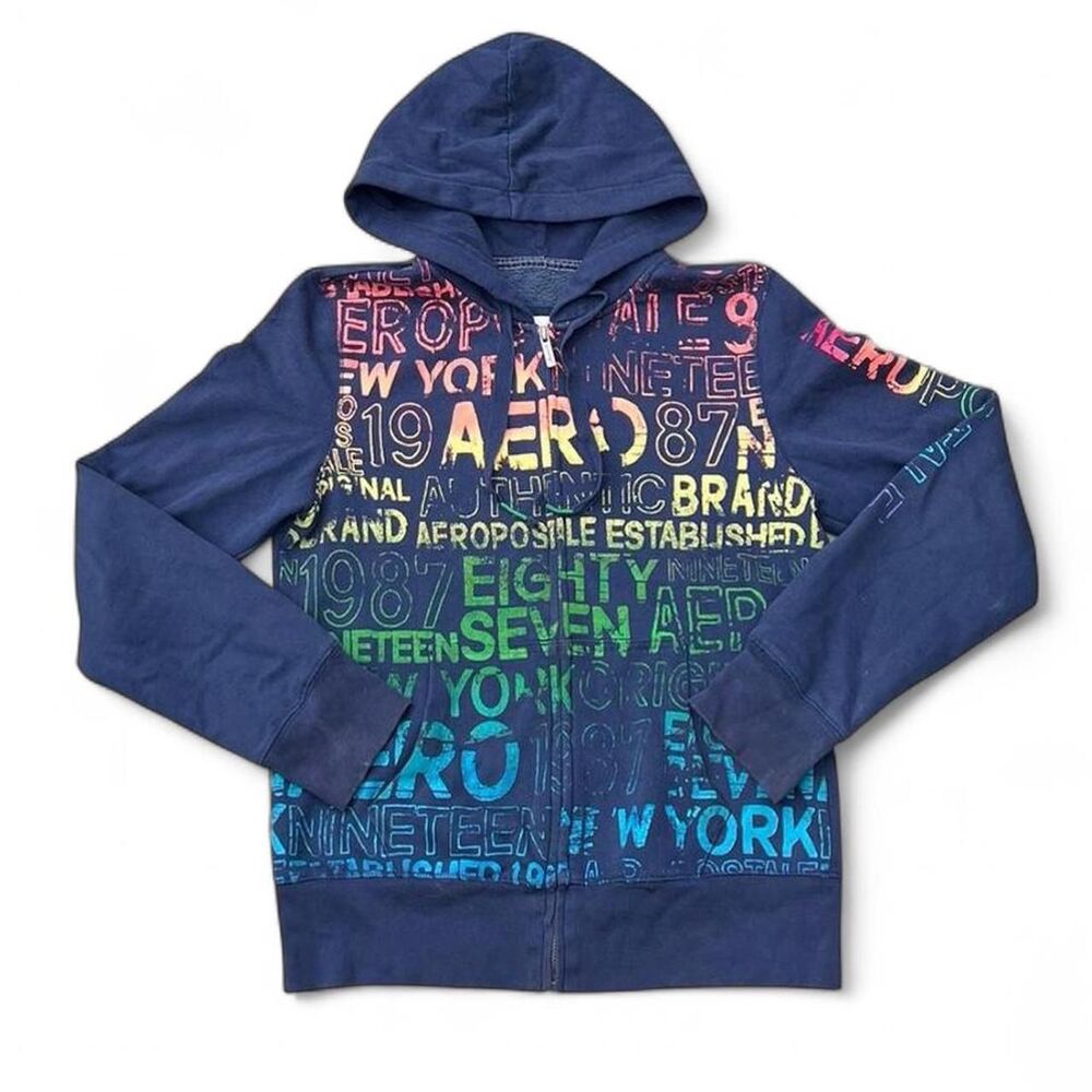 Vintage Aeropostale Women's multi Hoodie